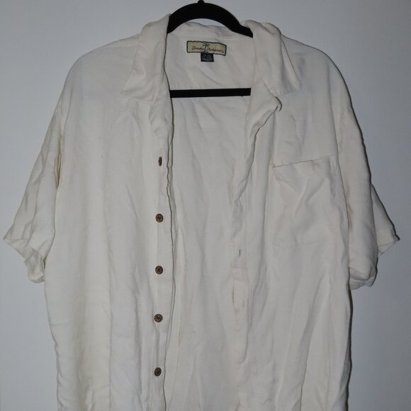 Vintage Tommy Bahama Silk Button Up Shirt Embroidered Tropical Drinks and Fruit - Picture 7 of 9